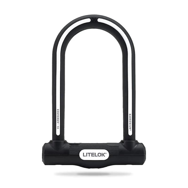 Litelok X1 Sold Secure Diamond D-lock with Barronium armour and reflective shackle strip