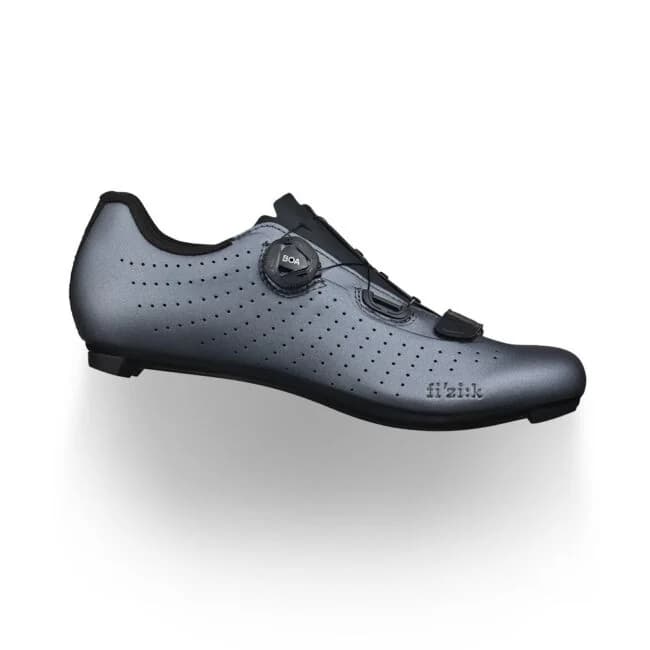 Fizik Tempo Overcurve R5 road shoe in gunmetal with BOA dial and forefoot strap
