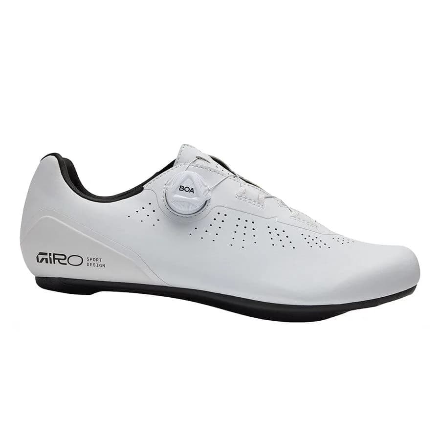 Giro Cadet II white road cycling shoe with BOA closure and perforated upper