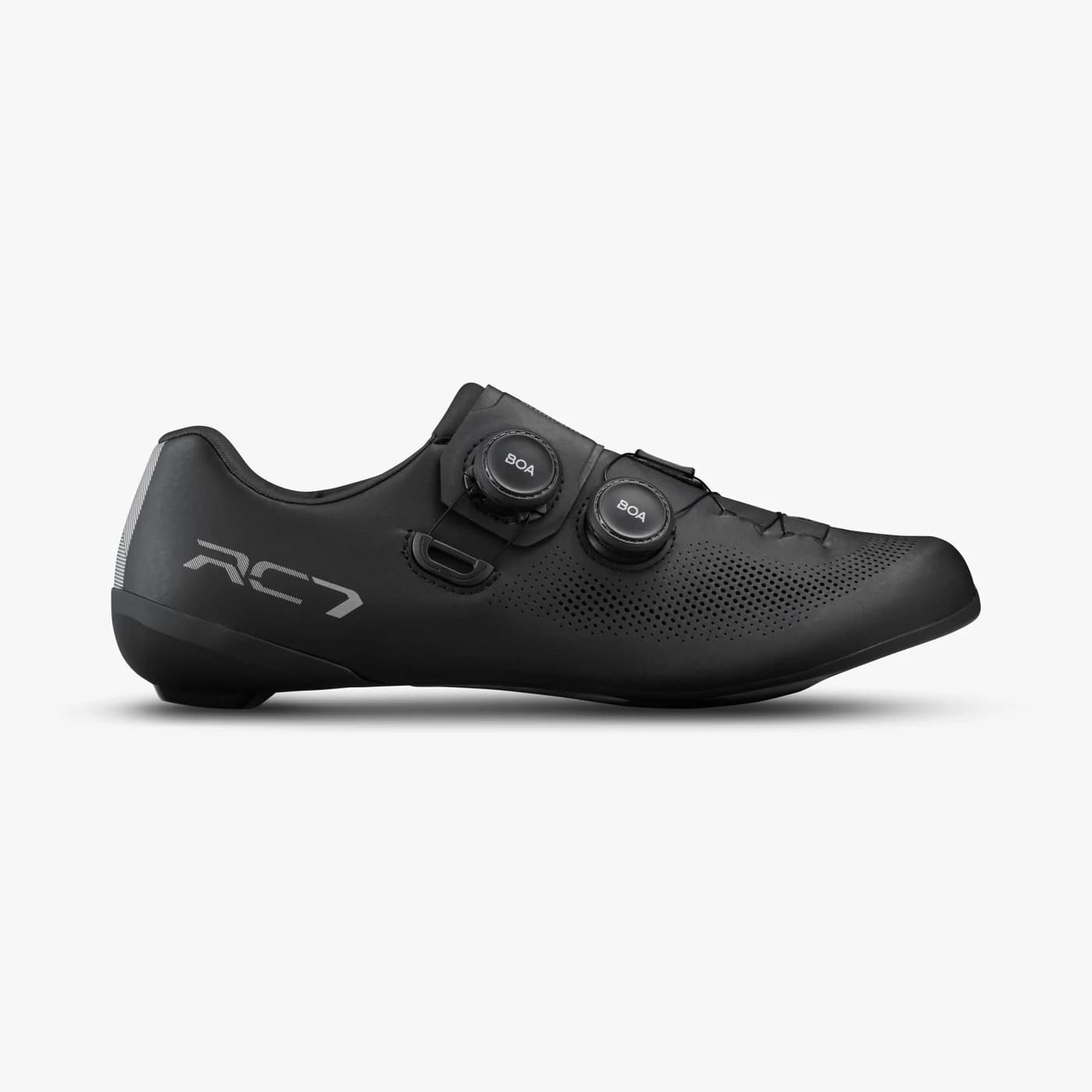 Shimano RC7 RC703 black road cycling shoe with dual BOA dials and carbon sole
