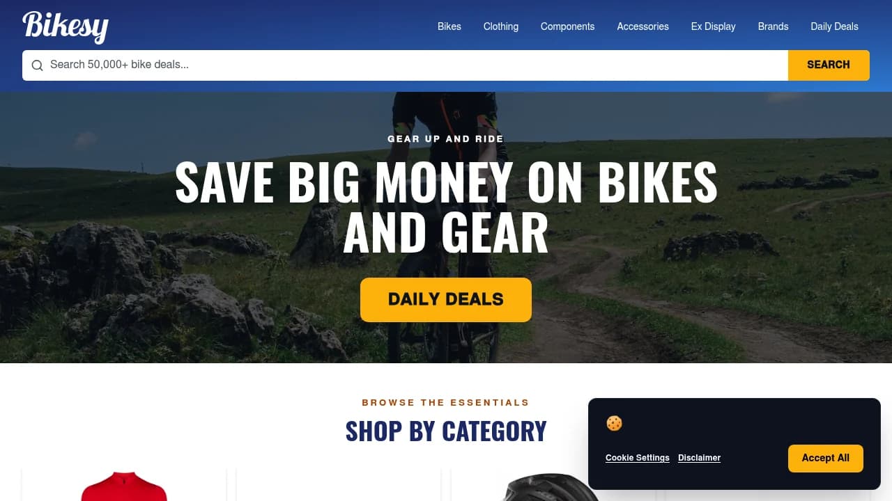 Bikesy deals homepage