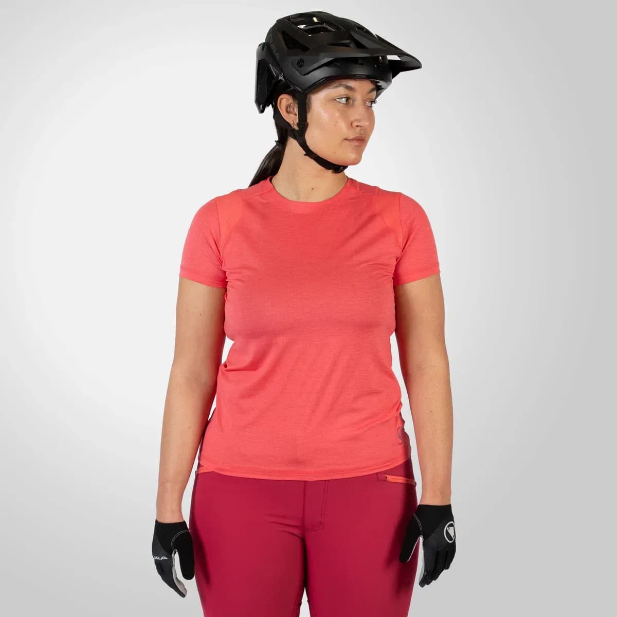 Endura Women's SingleTrack Short Sleeve Jersey - Punch Pink
