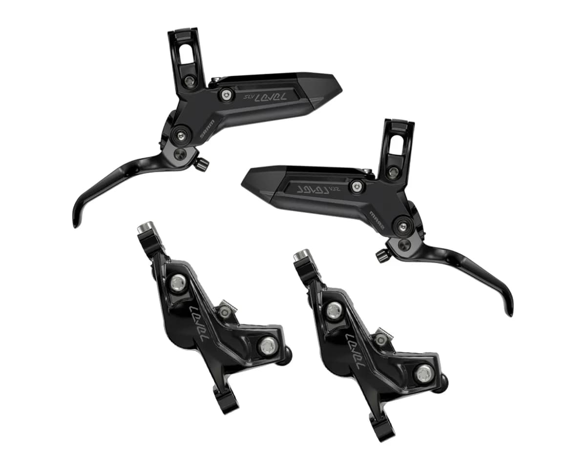 Sram Level Silver Stealth 4-Piston Front And Rear Disc Brake Set