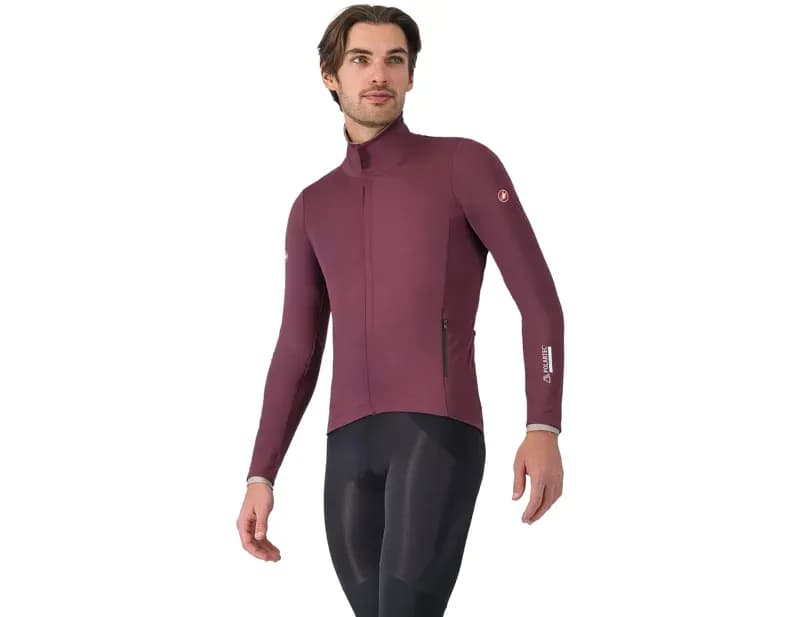 Castelli Alpha 150 Jacket in Deep Bordeaux/Clay