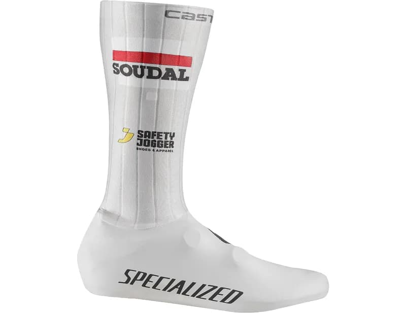 Castelli Soudal Quick-Step Fast Feet 2 TT Shoe Covers in White