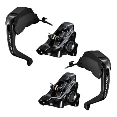 Shimano Dura-Ace R9180 Di2 Hydraulic Disc TT Levers & R9270 Flat Mount Disc Brake Set - 12 Speed
