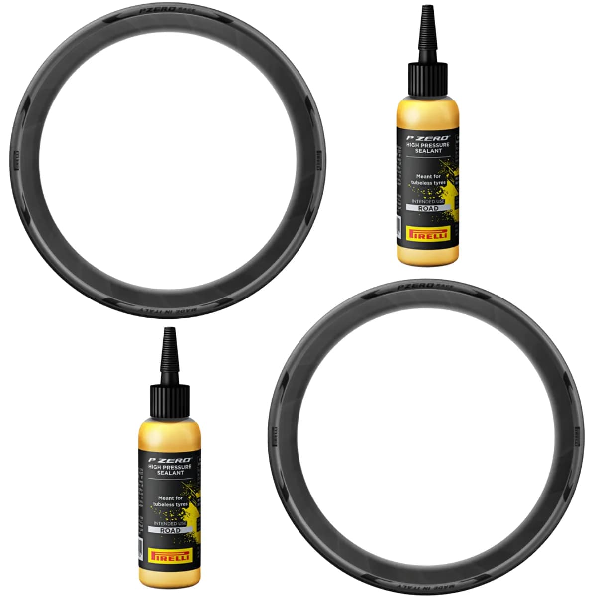 Pirelli P Zero Race TLR Nero 700c Tyre Pair with Sealant Bundle