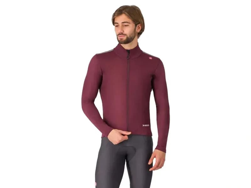 Castelli Espresso Air Jacket in Deep Bordeaux