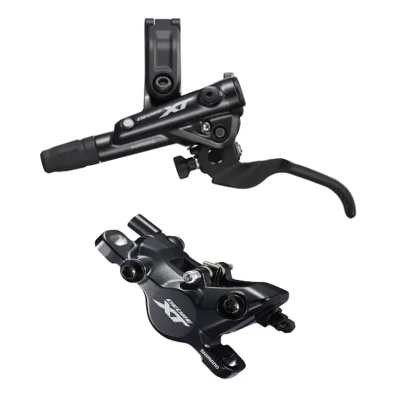Shimano Deore XT 2 Pot Bled Disc Brake Lever and Calliper Front Right - Rear Left Bundle in Black